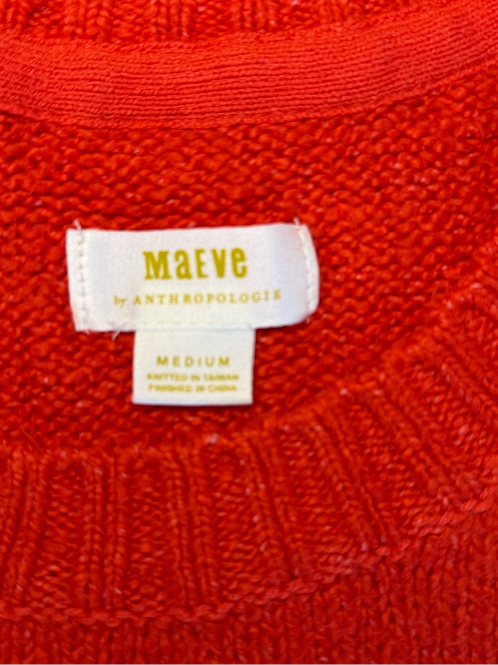 Maeve Red Crewneck Puff-Sleeve Sweater - Picture 4 of 9